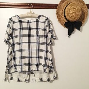 Madewell Plaid Button Back Shirt